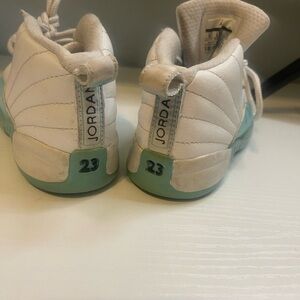 Jordan Kids White and Mint Sneakers
